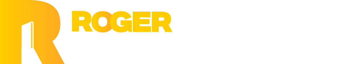 Logo of Roger Holloway Realty, featuring the company name in a modern font with a house icon.